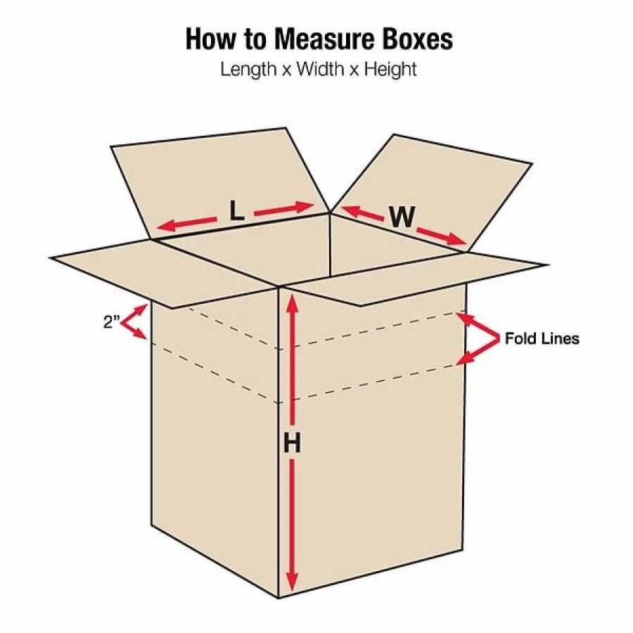 Corrugated Boxes & Pads * | Corrugated Multi-Depth Boxes Si Products 20 X 20 X 12 Multi-Depth Shipping Boxes, 200#/Ect-32 Mullen Rated Corrugated, Pack Of 15, (Md202012)