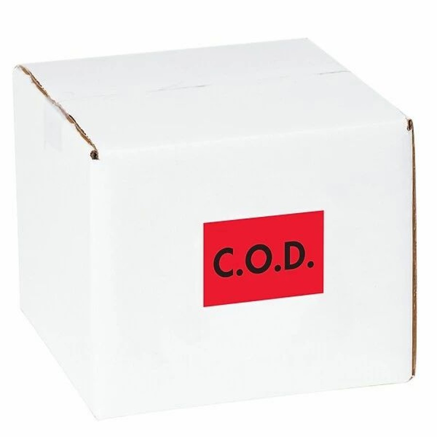 Filing Accessories * | Quill Brand "C.O.D." Labels, Red/Black, 3 X 2 , 500/Rl