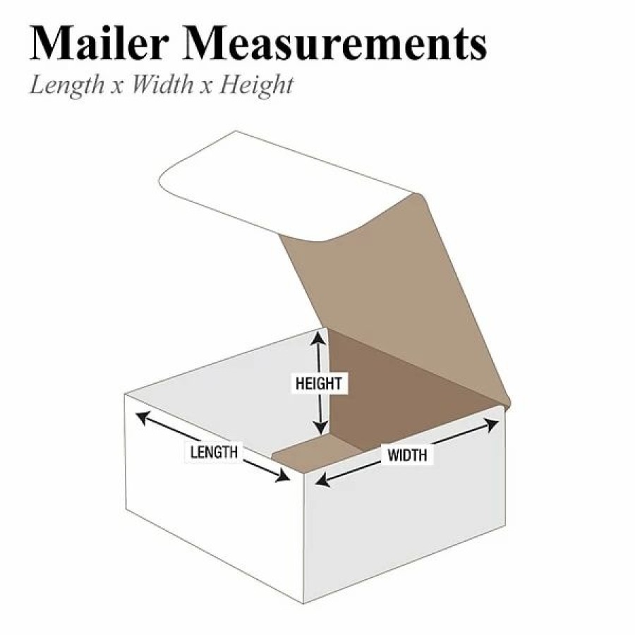 Corrugated Boxes & Pads * | Quill Brand White Mailers Corrugated Mailers, 8 X 6 X 3 , White, 50/Bundle (M863)