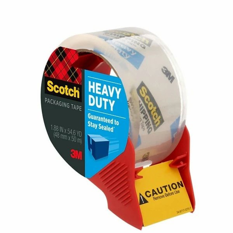 Packing Tape & Dispensers * | Tape Dispenser W Tape Scotch Heavy Duty Shipping Packing Tape With Dispenser, 1.88 X 54.6 Yds., Clear (3850-Rd)