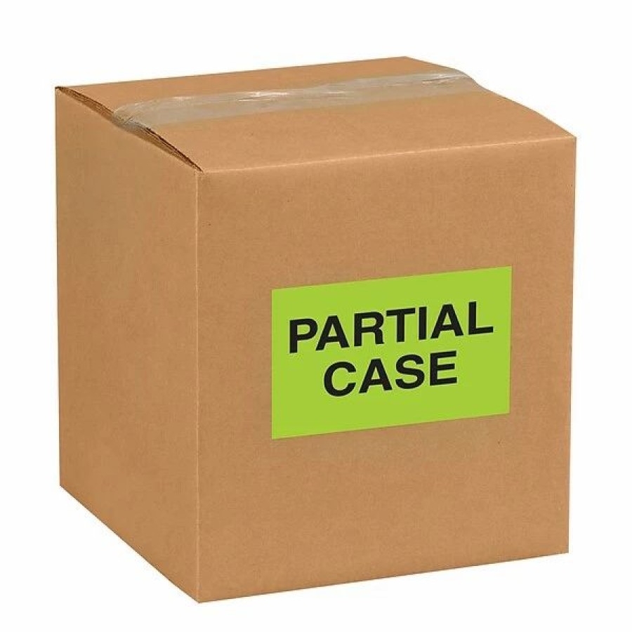 Filing Accessories * | Quill Brand "Partial Case" Labels, Yellow/Black, 5 X 3 , 500/Rl