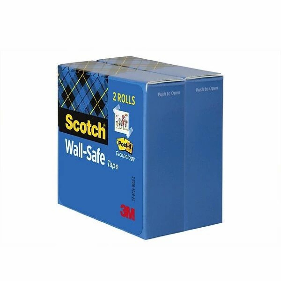 Tape * | Clear Tape Scotch Wall-Safe Tape, 3/4 X 22.22 Yds., 2 Rolls/Pack (813S6)