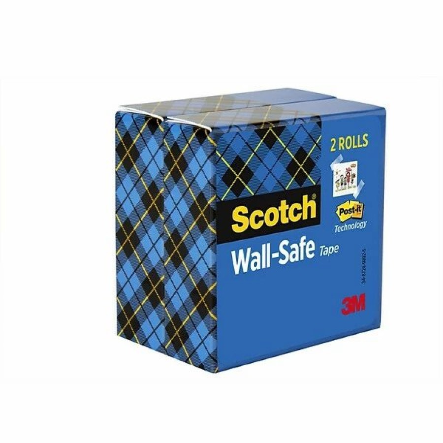 Tape * | Clear Tape Scotch Wall-Safe Tape, 3/4 X 22.22 Yds., 2 Rolls/Pack (813S6)