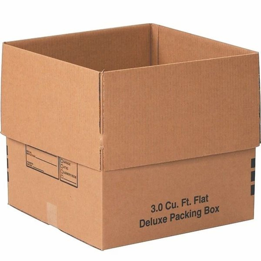 Corrugated Boxes & Pads * | Si Products Corrugated Moving Boxes 18 X 18 X 16 Deluxe Moving Boxes, 32 Ect, Brown, 20/Bundle (181816Dpb)