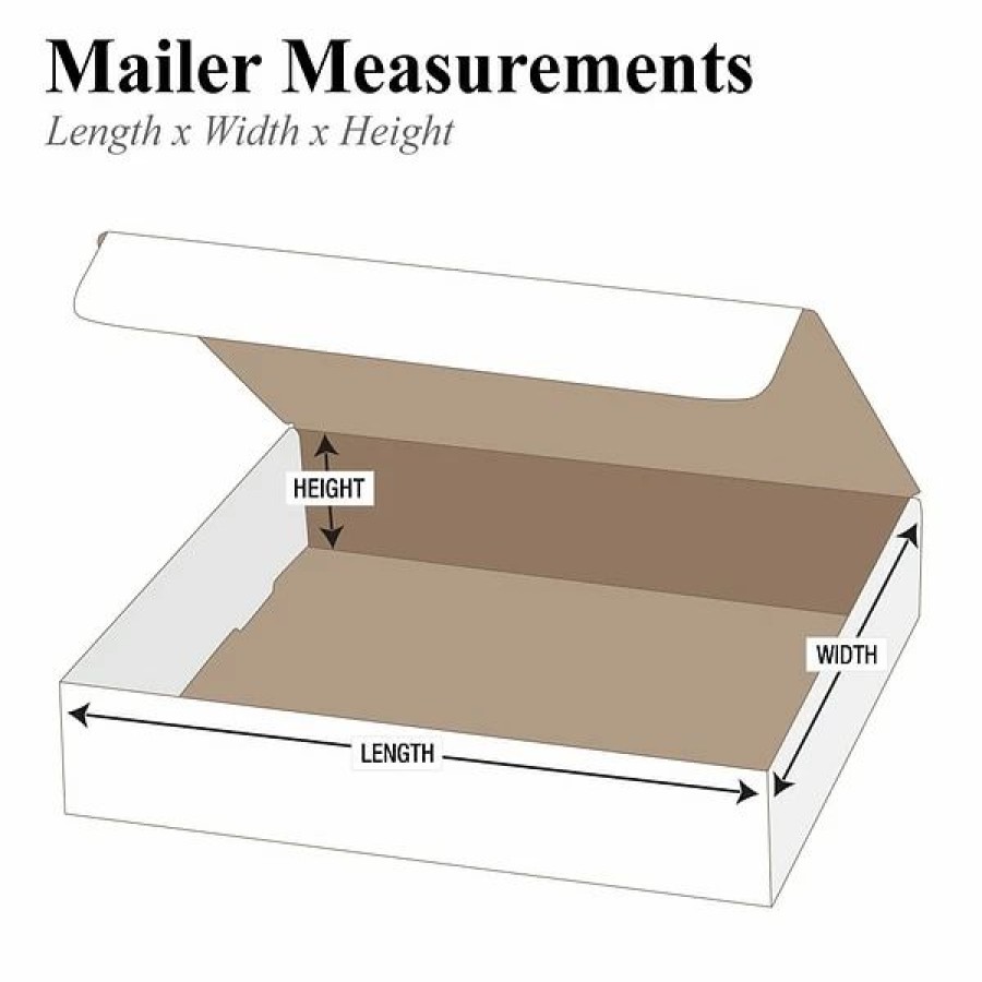 Corrugated Boxes & Pads * | Quill Brand White Mailers Partners Brand Literature Mailers, 7 1/8 X 4 1/2 X 3 , White, 50/Bundle (Ml743)