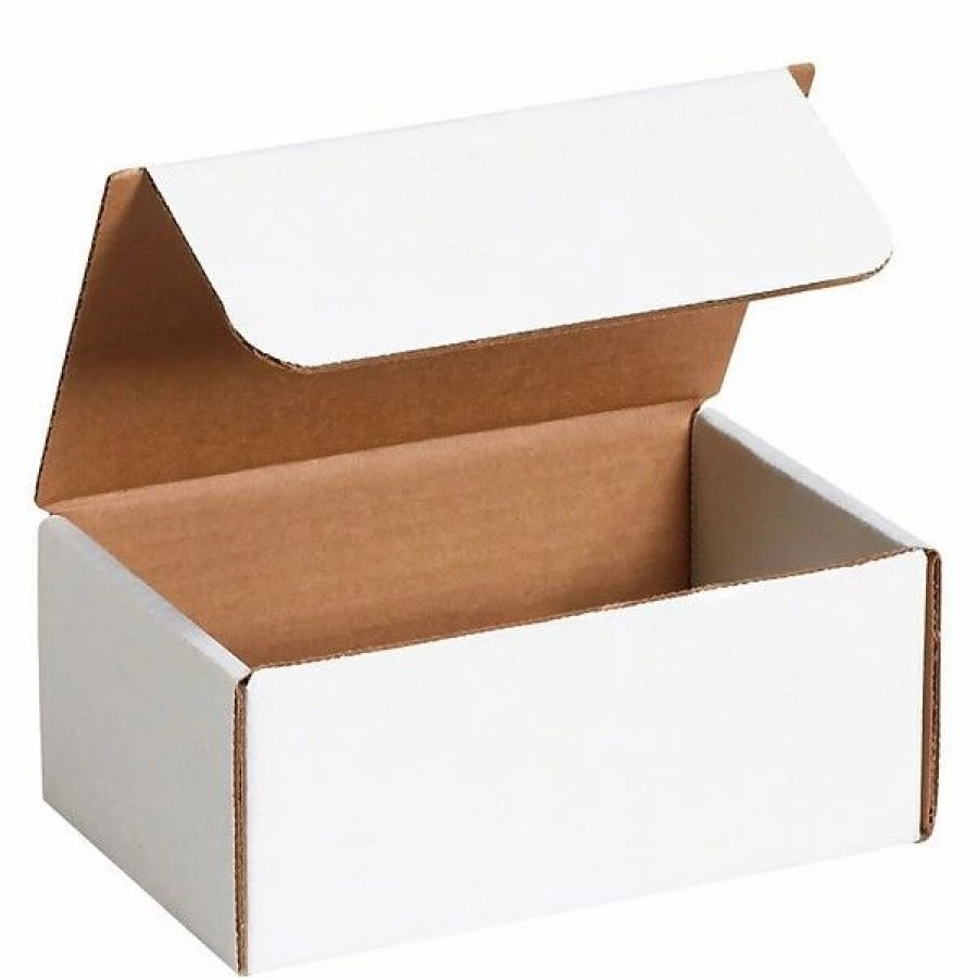 Corrugated Boxes & Pads * | Quill Brand White Mailers Partners Brand Literature Mailers, 7 1/8 X 4 1/2 X 3 , White, 50/Bundle (Ml743)