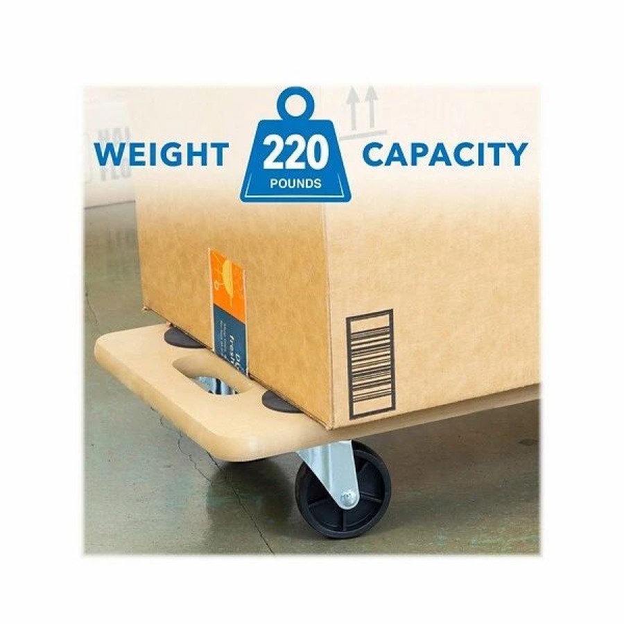 Filing Accessories * | Safco Hide-Away Hand Truck Mount-It! Small Platform Mover Dolly, 220 Lb. Capacity, Light Brown (Mi-925)