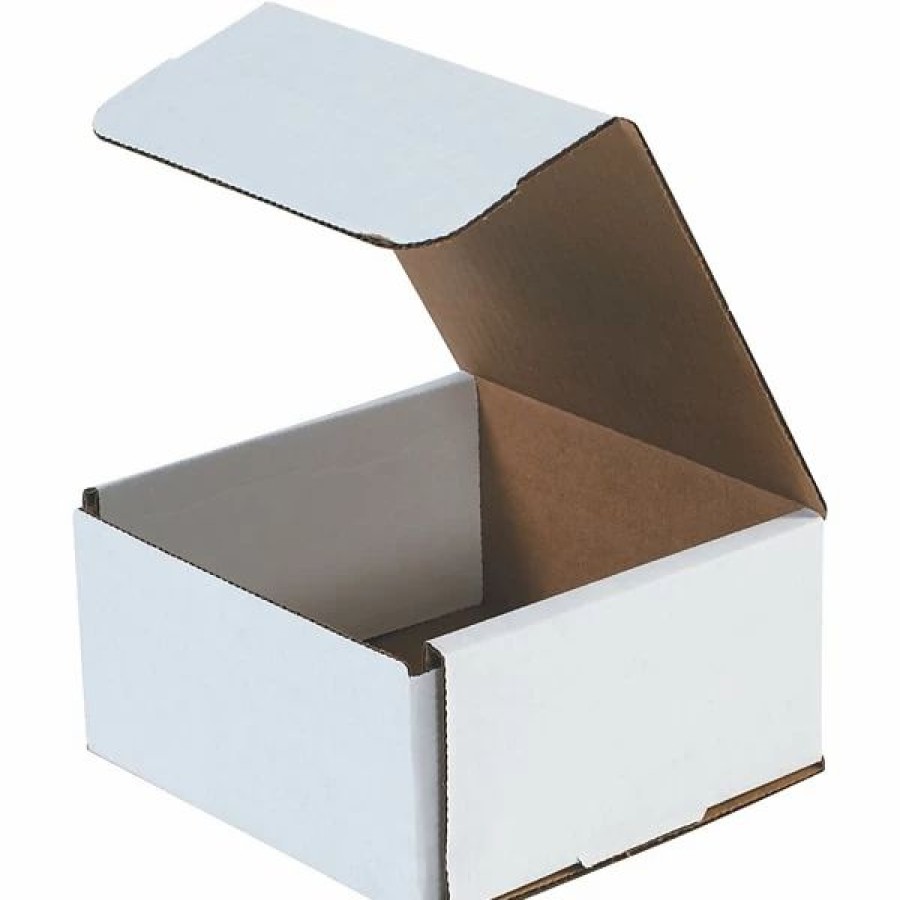 Corrugated Boxes & Pads * | The Packaging Wholesalers White Mailers 5 X 5 X 3 Corrugated Mailer, White, 50/Pack (Bsm553)