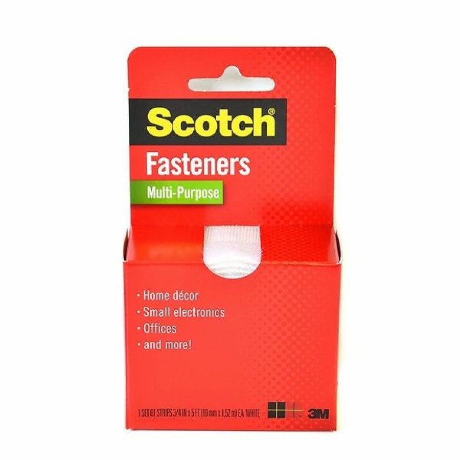 Tape * | Specialty Tape Scotch Fasteners 3/4 In. X 5 Ft. Roll White Multi-Purpose [Pack Of 2] (2Pk-Rf7040)