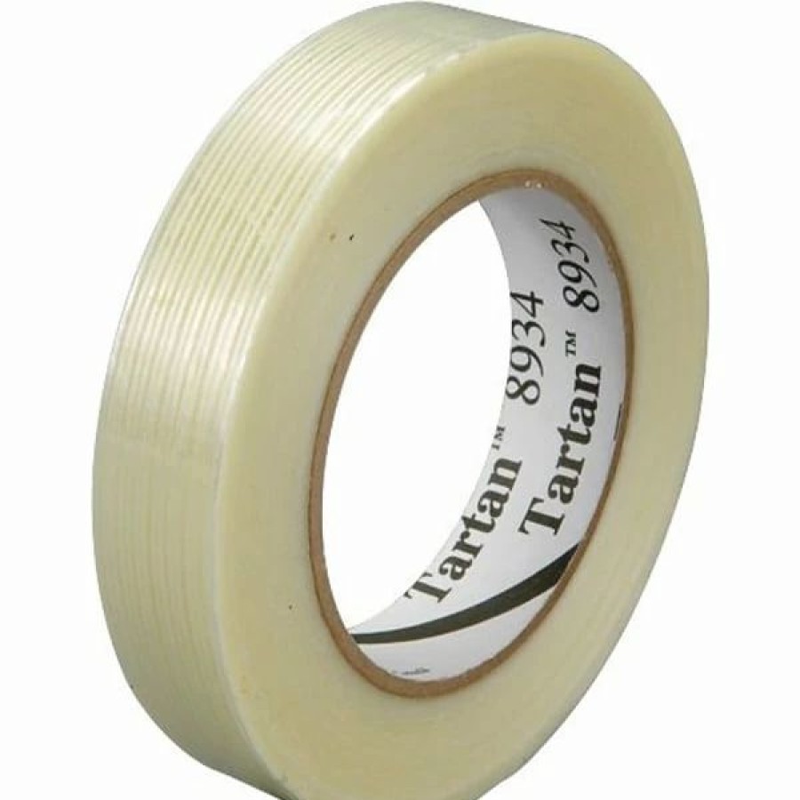 Packing Tape & Dispensers * | Scotch Filament Tape 3M 8934 Strapping Tape, 4.0 Mil, 1 X 60Yds., Clear, 12/Case (T915893412Pk)