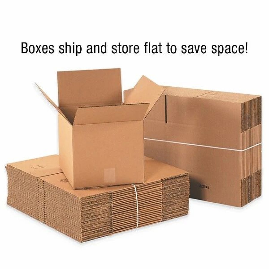 Corrugated Boxes & Pads * | Si Products Corrugated Boxes; 26 Length 26 X 18 X 10 Shipping Boxes, 32 Ect, Brown, 15/Bundle (261810)