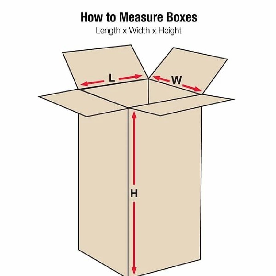 Corrugated Boxes & Pads * | Partners Brand Corrugated Boxes; 22 Length 16 X 16 X 22 Shipping Boxes, Brown, 20/Bundle (161622)