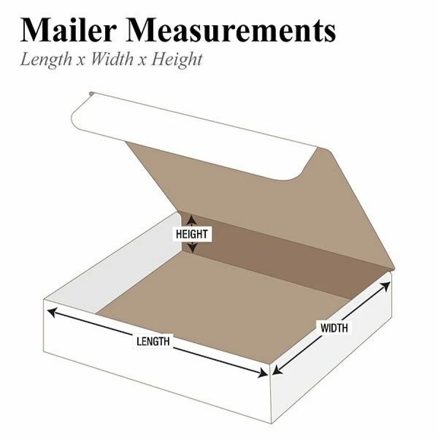 Corrugated Boxes & Pads * | Quill Brand White Mailers Literature Mailers, 9 X 9 X 2 , White, 50/Bundle (Ml992)