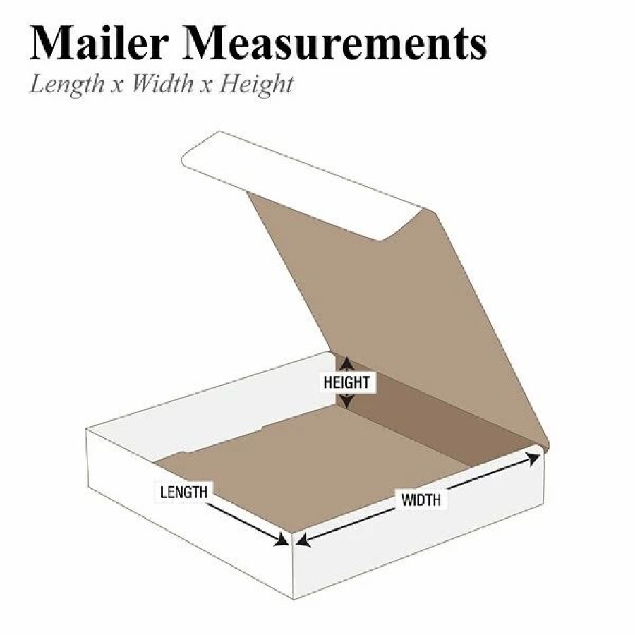 Corrugated Boxes & Pads * | White Mailers Partners Brand Corrugated Mailers, 6 X 5 X 1 , White, 50/Bundle (M651)