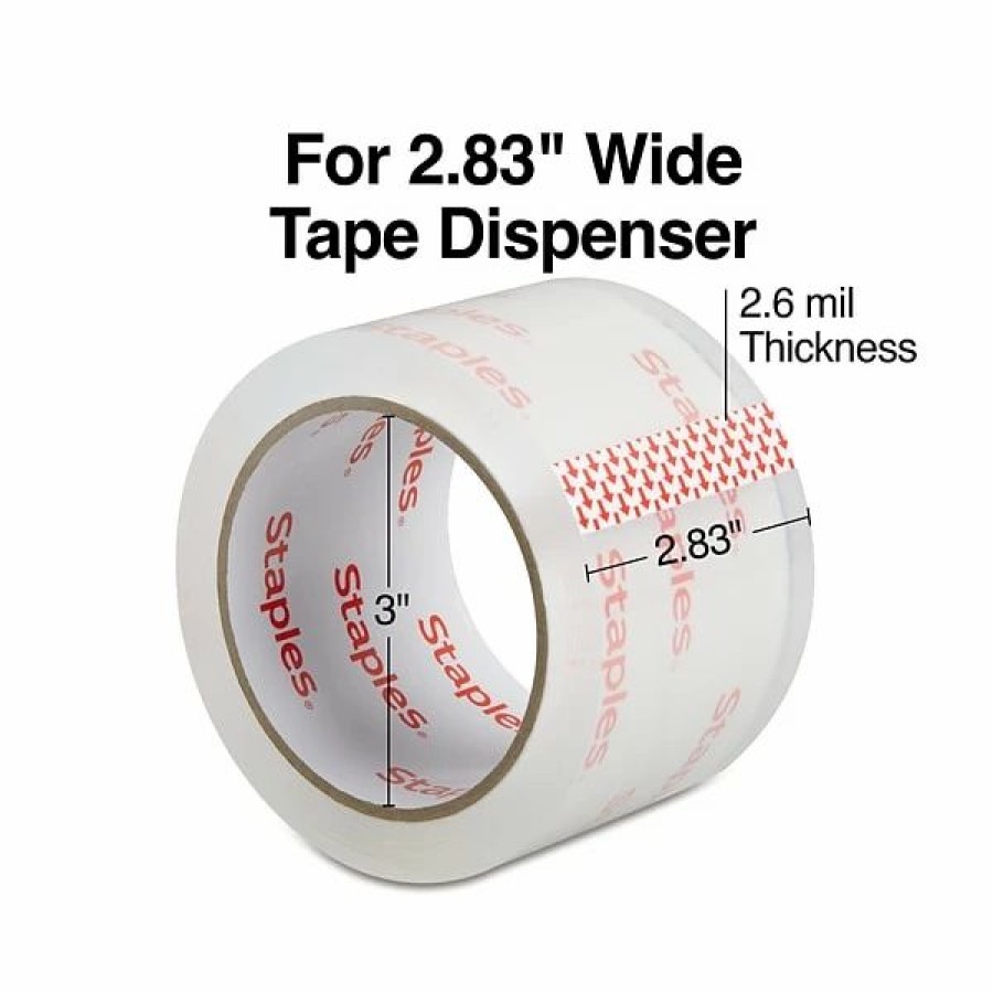 Packing Tape & Dispensers * | Staples Acrylic Tape Moving And Storage Packing Tape, 2.83 X 54.6 Yds, Clear, 6/Pack (St-Xw26-6)