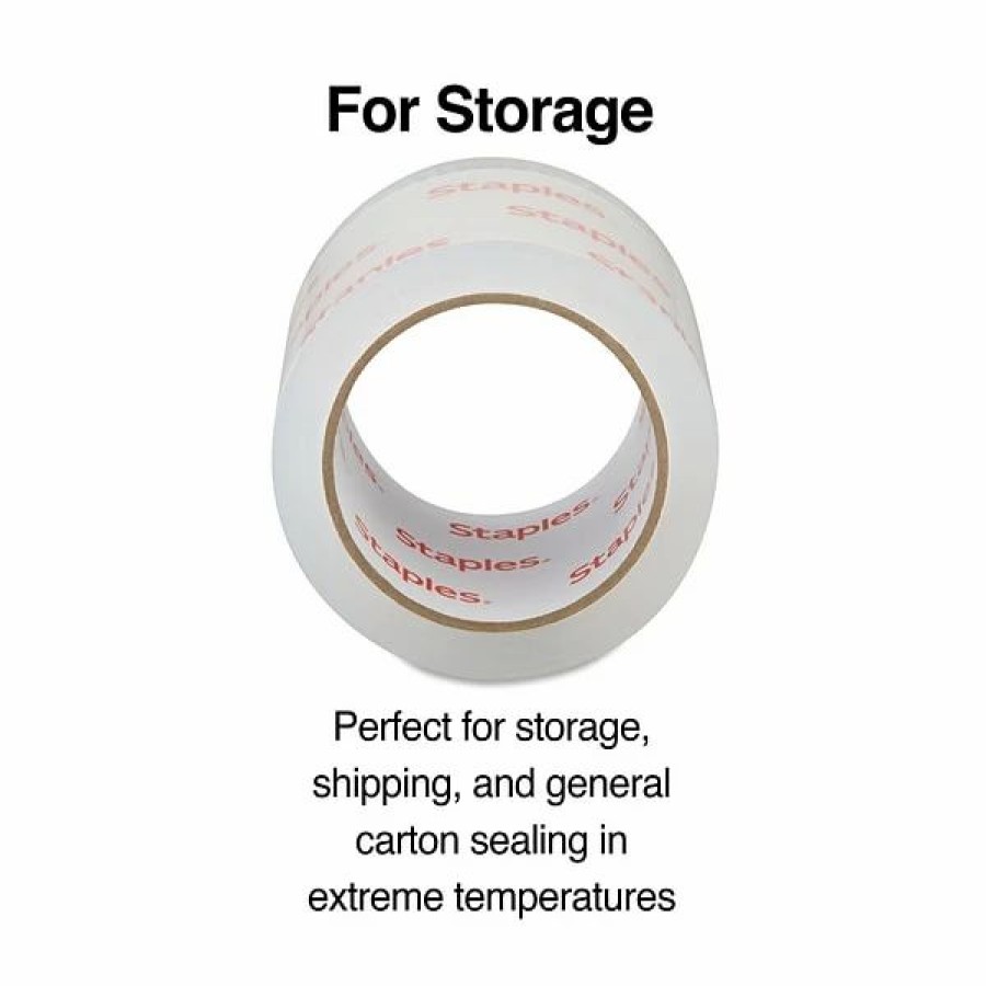 Packing Tape & Dispensers * | Staples Acrylic Tape Moving And Storage Packing Tape, 2.83 X 54.6 Yds, Clear, 6/Pack (St-Xw26-6)