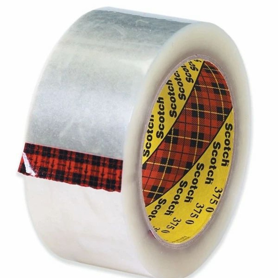 Packing Tape & Dispensers * | Tape Logic Hot Melt Tapes 3M 375 Carton Sealing Tape, 3.1 Mil, 2 X 55 Yds., Clear, 6/Pack (T9013756Pk)