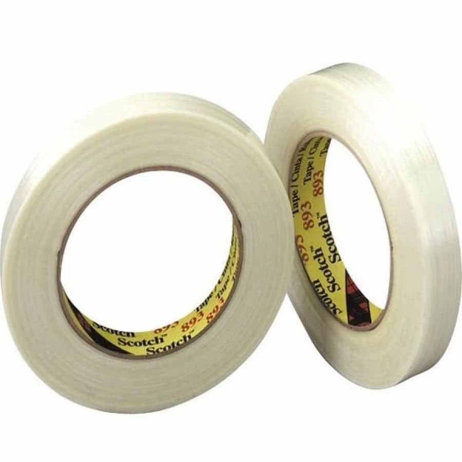 Packing Tape & Dispensers * | Scotch Filament Tape 3M 893 Strapping Tape, 6.0 Mil, 3/4 X 60 Yds., Clear, 12/Case (T91489312Pk)