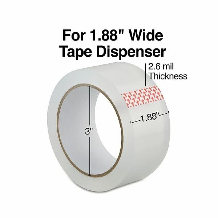 Packing Tape & Dispensers * | Staples Heavy- Duty Box Packaging Tape, 1.88 W X 54.6 Yards, Clear, 36 Rolls (2800-34Ct)