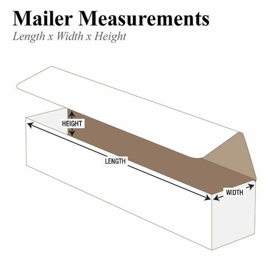 Corrugated Boxes & Pads * | Quill Brand 27 1/2 X 3 1/2 X 3 1/2 Corrugated Mailers, 50/Bundle (M2733)