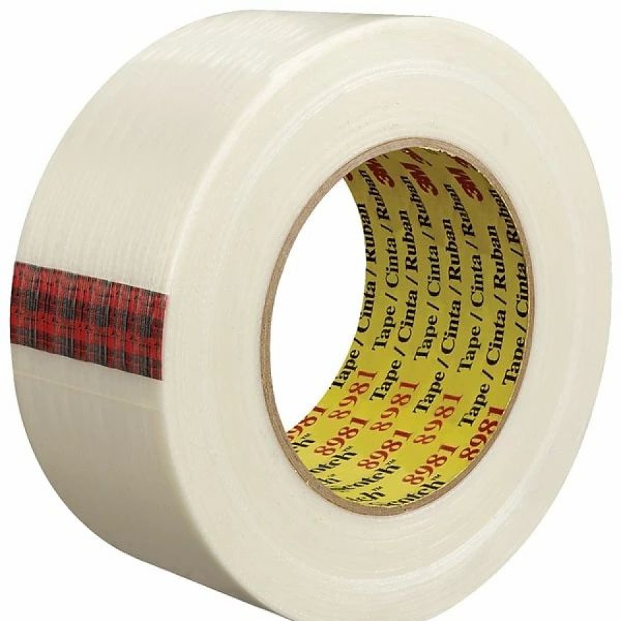 Packing Tape & Dispensers * | Scotch Packing Tape 3M 8981 Strapping Tape, 6.6 Mil, 2 X 60 Yds., Clear, 12/Case (T917898112Pk)