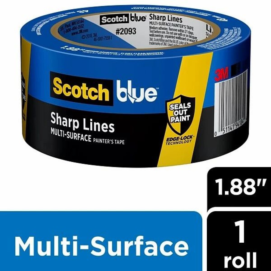 Tape * | Painters Tape Scotchblue Sharp Lines 1.88 X 60 Yds. Medium Painter Tape, Blue (2093-48Ec)