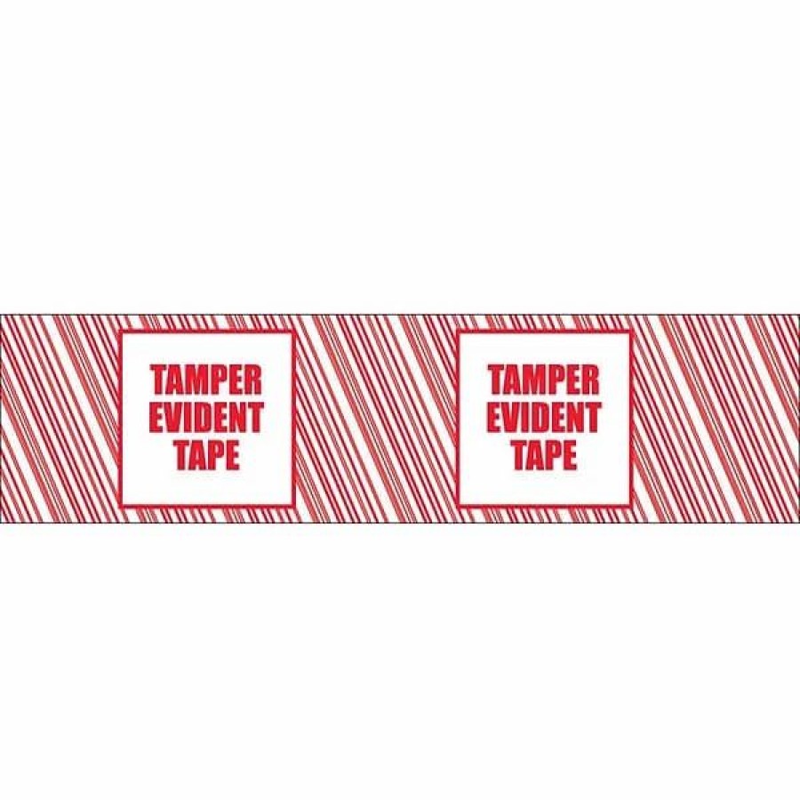 Tape * | Tape Logic 3 X 110 Yds. X 2.5 Mil "Tamper Evident" Security Tape, Red/White, 6/Pack