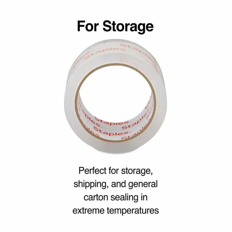 Packing Tape & Dispensers * | Acrylic Tape Staples Lightweight Moving And Storage Packing Tape, 1.88 W X 54.6 Yds., Clear, 36 Pack (52203)