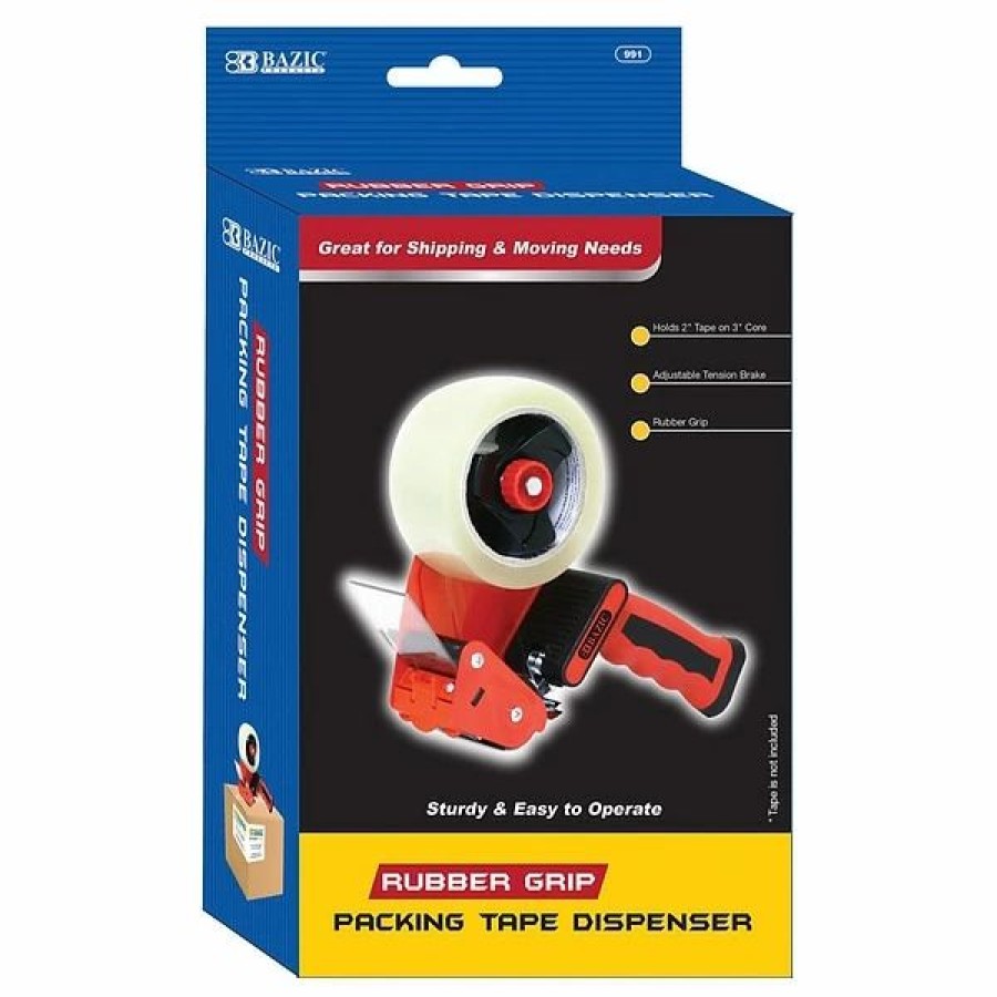 Packing Tape & Dispensers * | Tape Dispensers Bazic Products Packing Tape Dispenser, Red (Baz991)