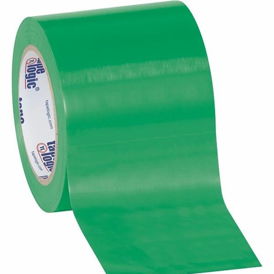 Tape * | Tape Logic Solid Vinyl Safety Tapes Tape Logic 4 X 36 Yds. Solid Vinyl Safety Tape, Green, 3/Pack