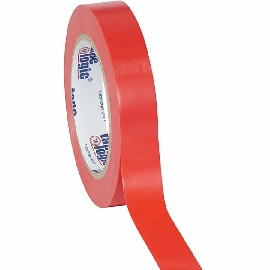 Tape * | Tape Logic Solid Vinyl Safety Tapes Tape Logic 1 X 36 Yds. Solid Vinyl Safety Tape, Red, 3/Pack