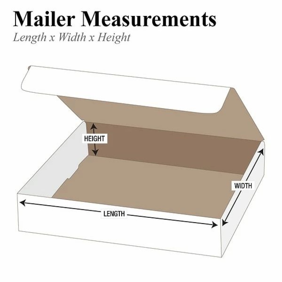 Corrugated Boxes & Pads * | Quill Brand White Mailers Partners Brand Literature Mailers, 9 X 6 1/2 X 1 3/4 , White, 50/Bundle (Ml961)