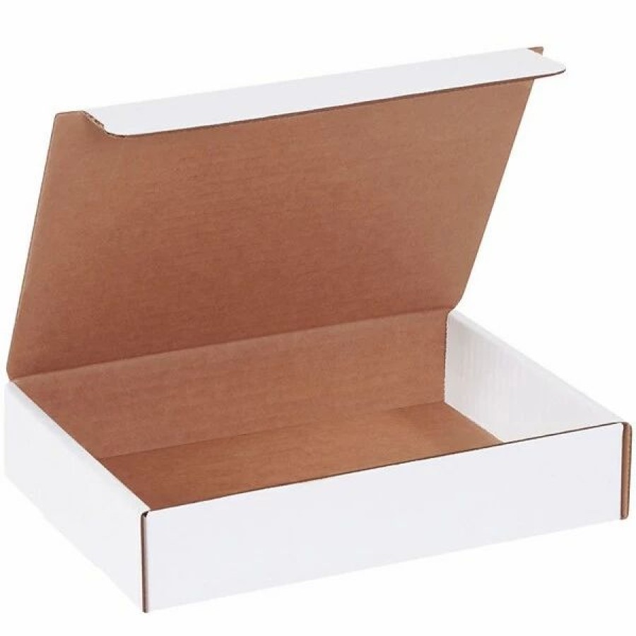 Corrugated Boxes & Pads * | Quill Brand White Mailers Partners Brand Literature Mailers, 9 X 6 1/2 X 1 3/4 , White, 50/Bundle (Ml961)