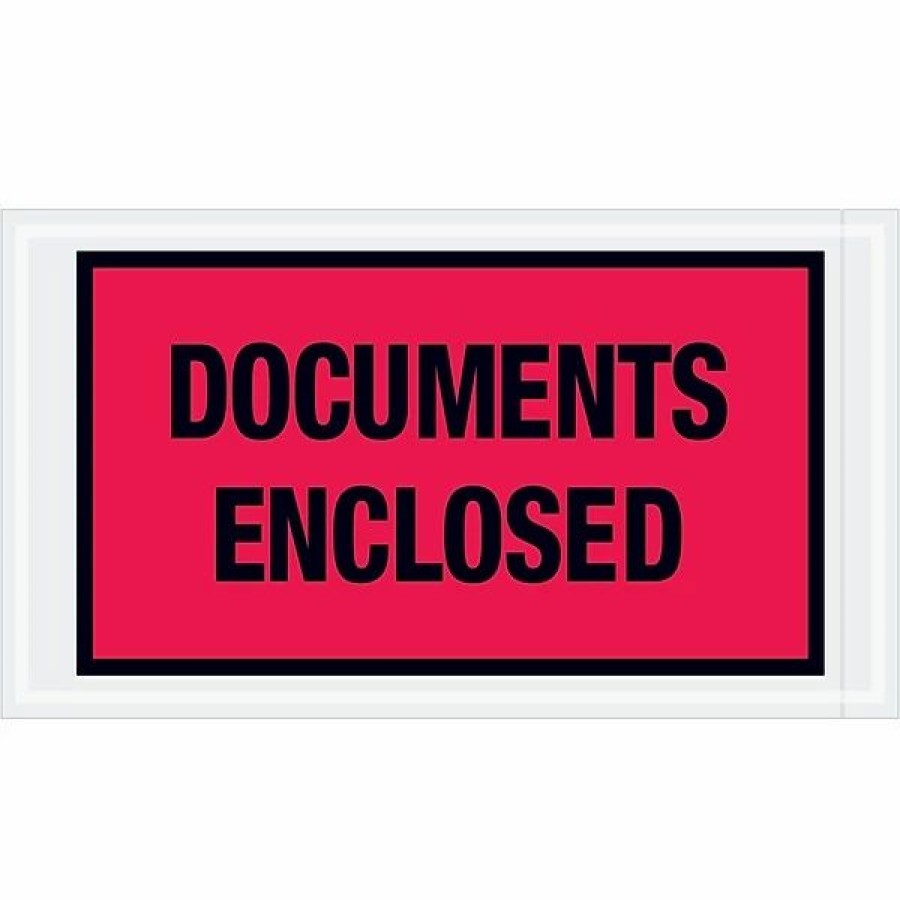 Filing Accessories * | Packing List Envelopes Tape Logic "Documents Enclosed" Envelopes, 5 1/2 X 10 , Red, 1000/Case (Pl436)