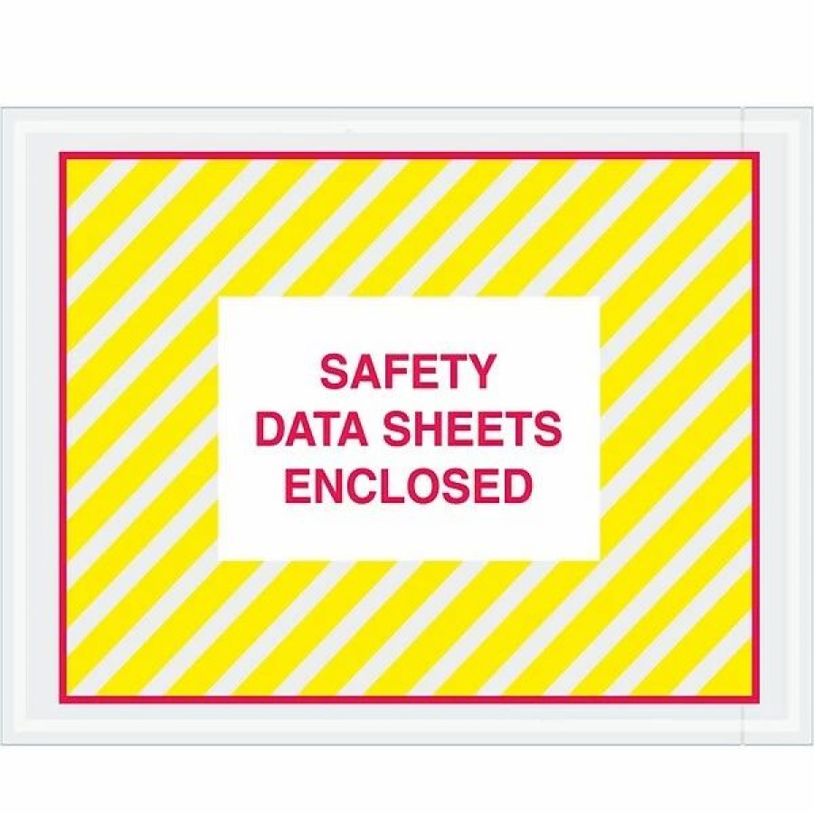 Filing Accessories * | Packing List Envelopes Tape Logic Sds Envelopes, "Safety Data Sheets Enclosed", 4 1/2 X 6 , Printed Clear, 1000/Case (Pl498)