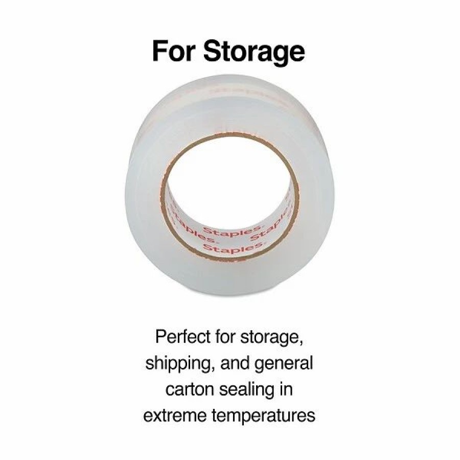 Packing Tape & Dispensers * | Staples Acrylic Tape Moving And Storage Packing Tape, 1.88 X 109 Yds, Clear, 6/Pack (St-A26-L6)