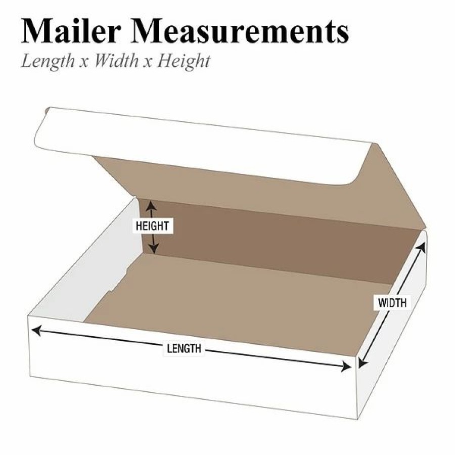 Corrugated Boxes & Pads * | Si Products White Literature Mailers 13 X 10 X 2 , 50/Bundle