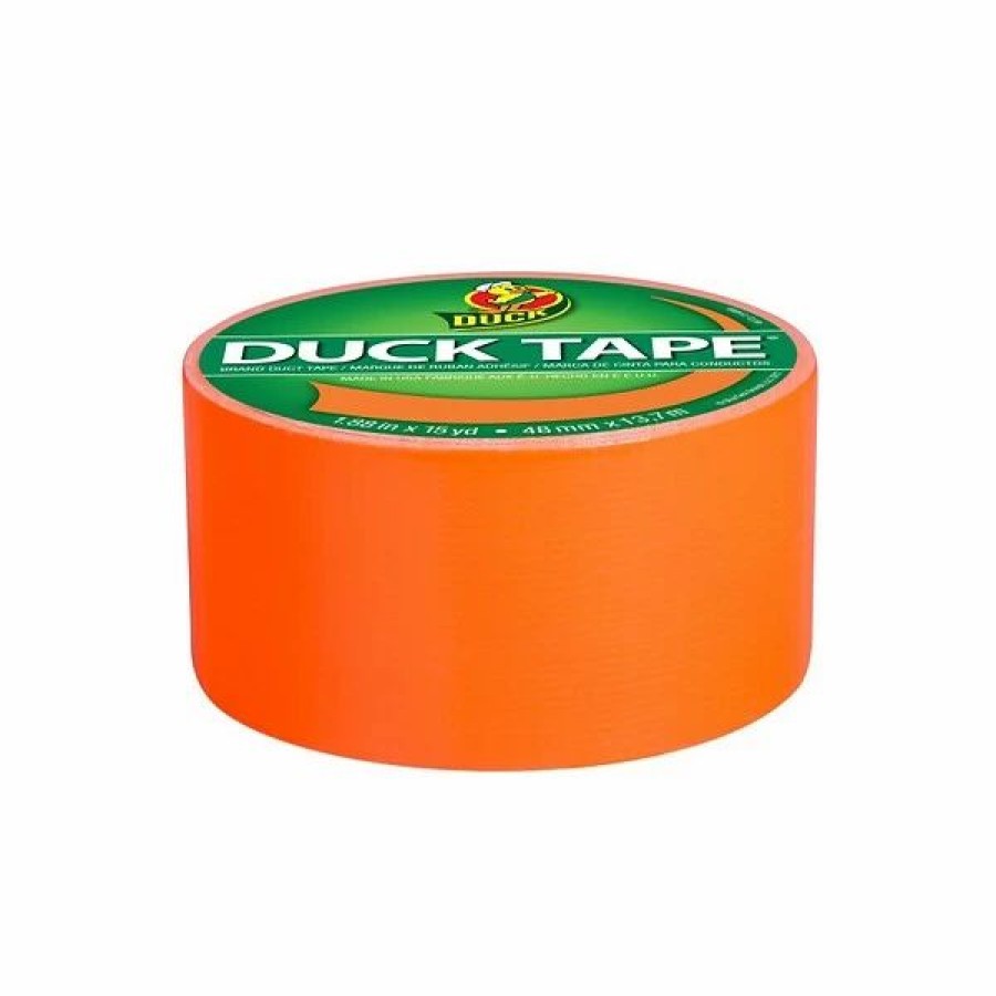 Tape * | Duck Heavy Duty Duct Tape Set, 1.88 X 20 Yds./1.88 X 15 Yds., Black/Orange, 2 Rolls/Pack (Duckorbk-Stp)