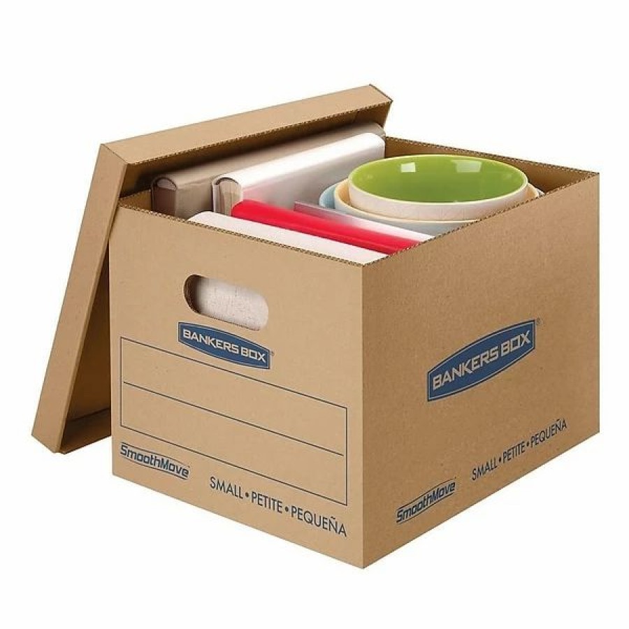 Corrugated Boxes & Pads * | Bankers Box Moving Boxes Bankers Box Smoothmove 16.25 X 10.5 X 12.5 Moving Box, Kraft, 10/Carton (7714203)