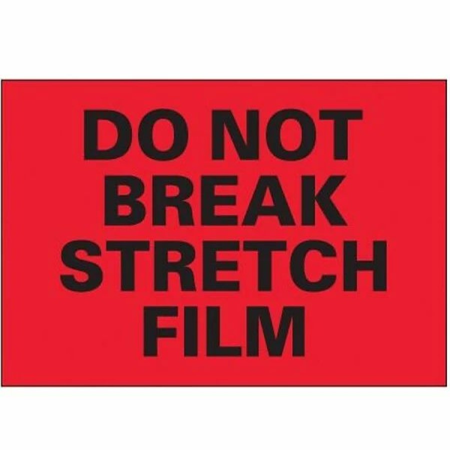 Filing Accessories * | The Packaging Wholesalers Labels Tape Logic Do Not Break Stretch Film Shipping Label, 4 X 6 , 500/Roll