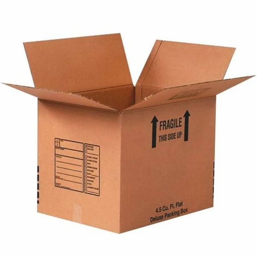 Corrugated Boxes & Pads * | Si Products Shipping Boxes 24 X 18 X 18 Deluxe Moving Boxes, Brown, 120/Pallet (241818Dpbpl)