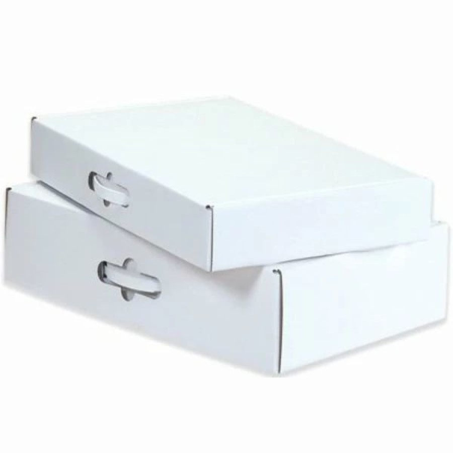 Corrugated Boxes & Pads * | Quill Brand White Mailers Corrugated Carrying Cases, 12 1/8 X 9 1/4 X 3 , White, 10/Bundle (Mcc1)