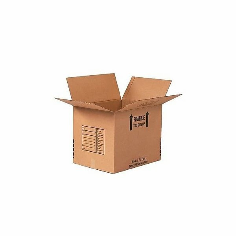 Corrugated Boxes & Pads * | Quill Brand Corrugated Moving Boxes 24 X 24 X 24 Deluxe Moving Boxes, Ect Rated, Brown, 10/Bundle (242424Dpb)