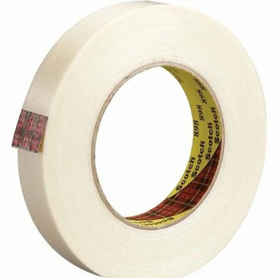 Packing Tape & Dispensers * | Scotch Filament Tape 3M 898 Strapping Tape, 6.6 Mil, 2 X 60 Yds, Clear, 3/Case (T9178983Pk)